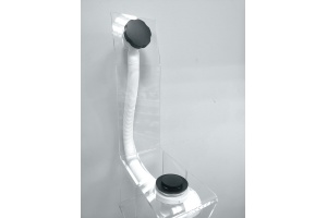 Слив-перелив Фэма гофра,черный