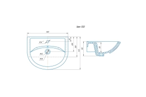 Раковина мебельная Санта Уют 55 белый - 2