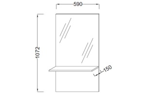 Зеркало Jacob Delafon Struktura EB1212 60 см - 2