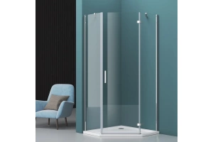 Душевой уголок BelBagno Kraft 90х90 R профиль хром стекло прозрачное