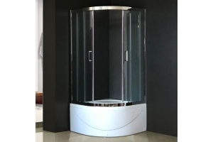 Душевой уголок Royal Bath ВК 90х90 с поддоном профиль хром стекло прозрачное