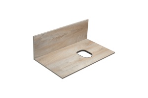 Тумба с раковиной и столешницей Aquaton Мишель 100 белый-светлое дерево - 2