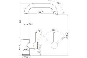 Смеситель Swedbe Selene 7140 для кухонной мойки - 2