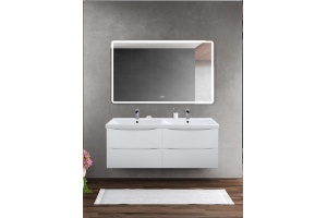 Комплект мебели BelBagno Marino-Cer 120 с двумя чашами белый