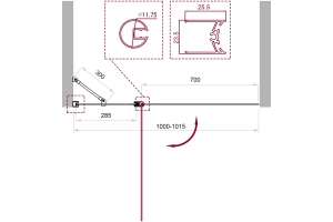 Шторка на ванну BelBagno UNO 100х150 профиль хром стекло прозрачное - 3