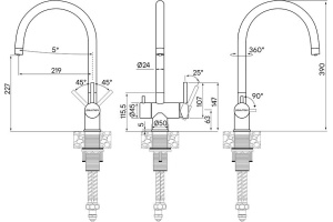 Смеситель для кухни Paulmark Heller черный матовый - 3