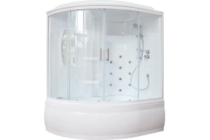 Душевой бокс Royal Bath 170x100 R профиль белый стекло прозрачное