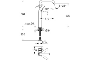 Смеситель Grohe Essence New 32901001 для раковины - 3
