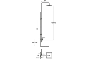 Душевая стойка BelBagno Carin хром - 2