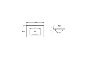 Встраиваемая раковина Vincea 101х46 черная матовая - 2