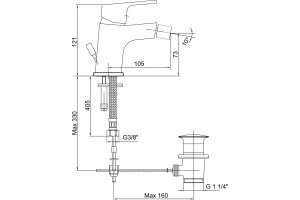 Смеситель E.C.A. Tiera 102110195EX для биде - 2