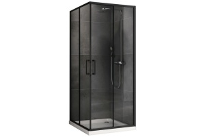 Душевой уголок Abber Schwarzer Diamant 90х90 черный, матовый (AG02090B5)