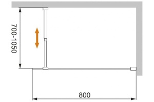 Душевая перегородка Cezares Liberta (LIBERTA-L-1-80-C-Cr) - 3