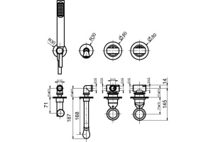 Душевой комплект Webert Opera OA860312980 розовое золото - 2