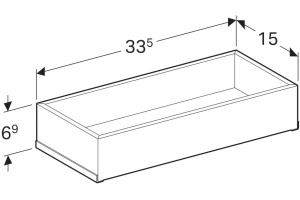 500.648.00.2 Вставка для ящика Acanto 150 x 69 x 333 мм - 2