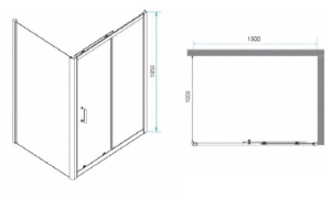 Душевой уголок RGW Passage PA-74-1B 130x100 профиль черный стекло прозрачное - 3