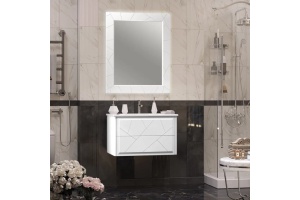 Зеркало с подсветкой Opadiris Луиджи 80 белый матовый - 2