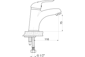Смеситель для раковины GPD Adrio хром - 2