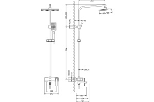 Душевая стойка Timo Torne SX-4320/17 золото - 2