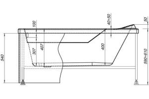 Панель фронтальная L130 H54 У (243722) - 2