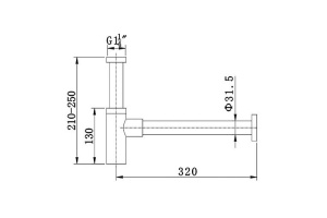 Сифон для раковины Black&White Universell черный матовый - 3