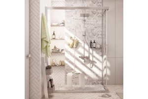 Душевой уголок STWORKI Карлстад DE019RC90110200 110x90 см профиль хром матовый