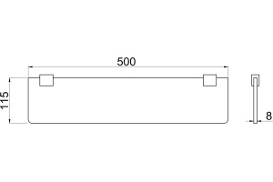 Полка Allen Brau Infinity 6.21012-00 50 см, хром - 2