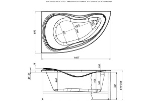 Акриловая ванна Aquanet Maldiva 148.4x89.2 см (00204001) - 3