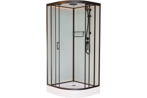 Душевая кабина Frank 90х90 черная стекло матовое