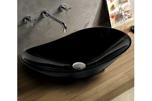 Раковина накладная CeramaLux NC 61.5 см черный (7811АВ)