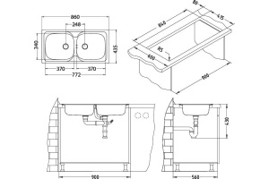 Мойка кухонная Alveus Basic 70 - 3