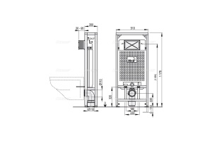 Инсталляция для унитаза AlcaPlast  (AM116/1120) - 2
