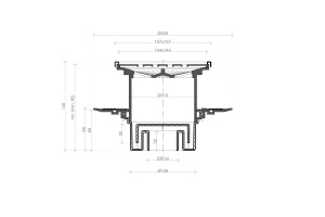 Душевой трап Pestan Confluo Standard Vertical Drops Mask с рамкой - 2