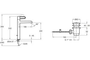 Смеситель для раковины Jacob Delafon Odeon Rive Gauche хром - 2