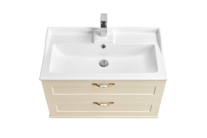 Тумба под раковину подвесная Aquaton Леон 80 бежевый