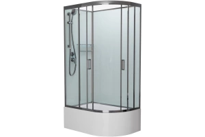 Душевая кабина Frank Brilliant 120х80 левая хром стекло прозрачное