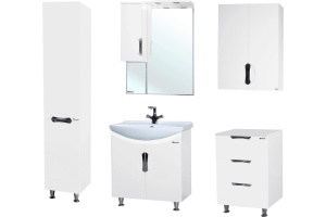 Мебель для ванной Bellezza Лагуна 65 прямая белая - 2