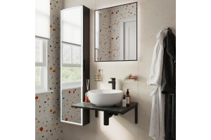 Мебель для ванной DIWO Элиста 60 чёрный мрамор, с раковиной Moduo 40 RING - 2