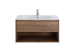 Тумба с раковиной BelBagno Kraft 90 темное дерево