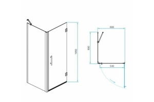 Душевой уголок RGW Passage PA-36B 60x90 профиль черный стекло прозрачное - 3