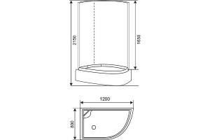 Душевая кабина Style Ecostyle 120х80 хром стекло тонированное - 3