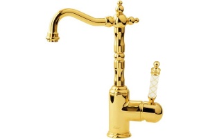Смеситель для раковины Boheme Murano золото
