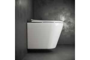 Унитаз подвесной Ceramica Nova Highlight с микролифтом, безободковый CN1804 - 3