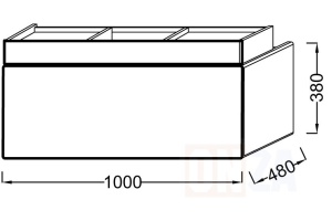Тумба под раковину Jacob Delafon Terrace 100 см (EB1187-274) - 2