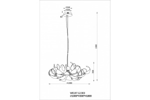 Подвесная люстра Wertmark Alessandra WE197.12.903 - 2