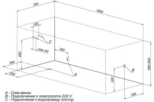 Акриловая ванна Aquanet Bright 165x70 - 2