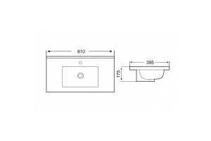 Раковина встраиваемая Weltwasser WW DEILBACH 7517- 80 белый (10000005585) - 2