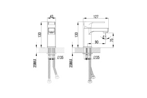 Смеситель Lemark plus Grace для раковины LM1506C - 2
