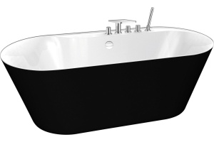 Акриловая ванна BelBagno BB14-NERO/BIA