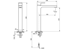 Смеситель для раковины Ideal Standard Edge хром - 3
